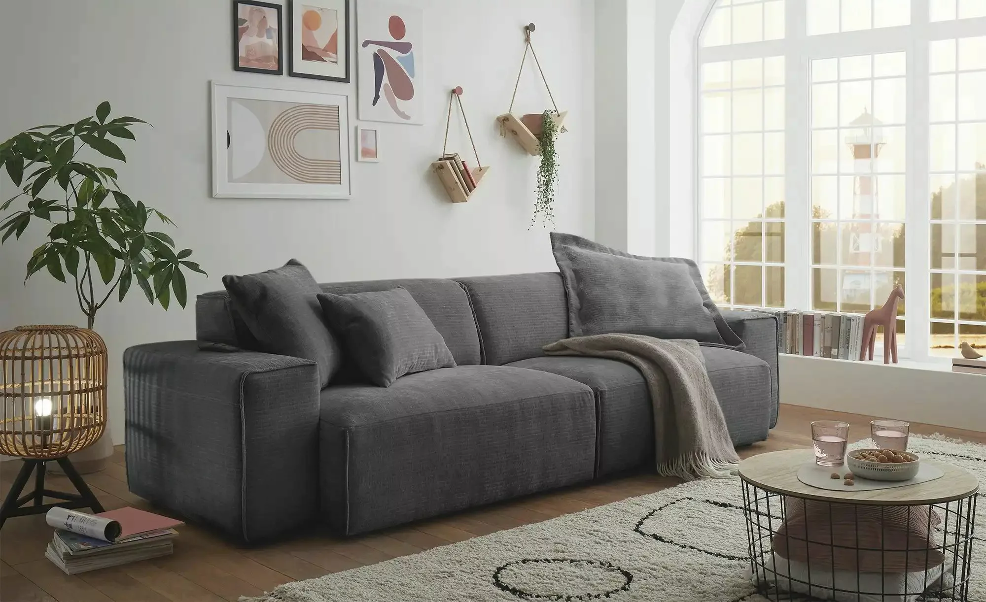 Gray & Jones Einzelsofa im Trendstoff Baltic Breeze ¦ grau ¦ Maße (cm): B: günstig online kaufen