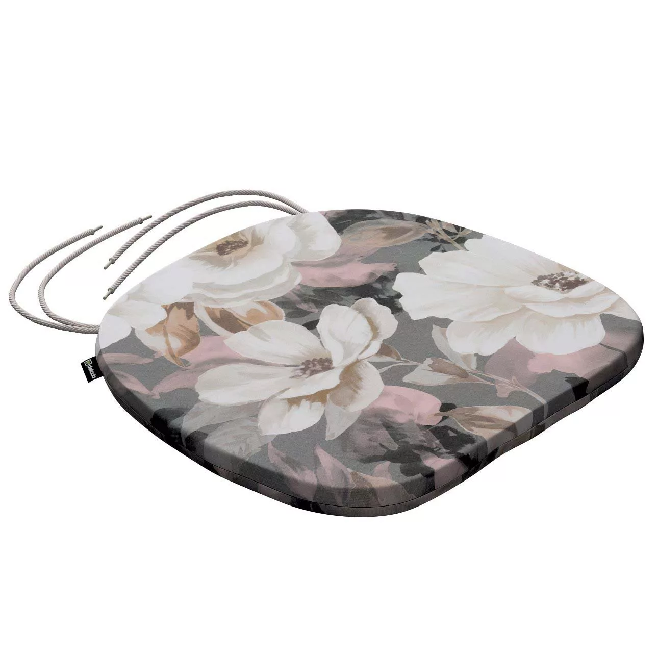 Stuhlkissen Marcus mit Bindeschnur, grau-rosa, 40 x 37 x 2,5 cm, Gardenia ( günstig online kaufen