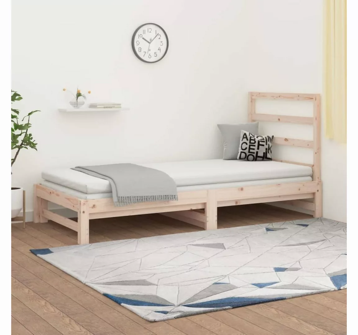 furnicato Bett Tagesbett Ausziehbar 2x(90x200) cm Massivholz Kiefer günstig online kaufen