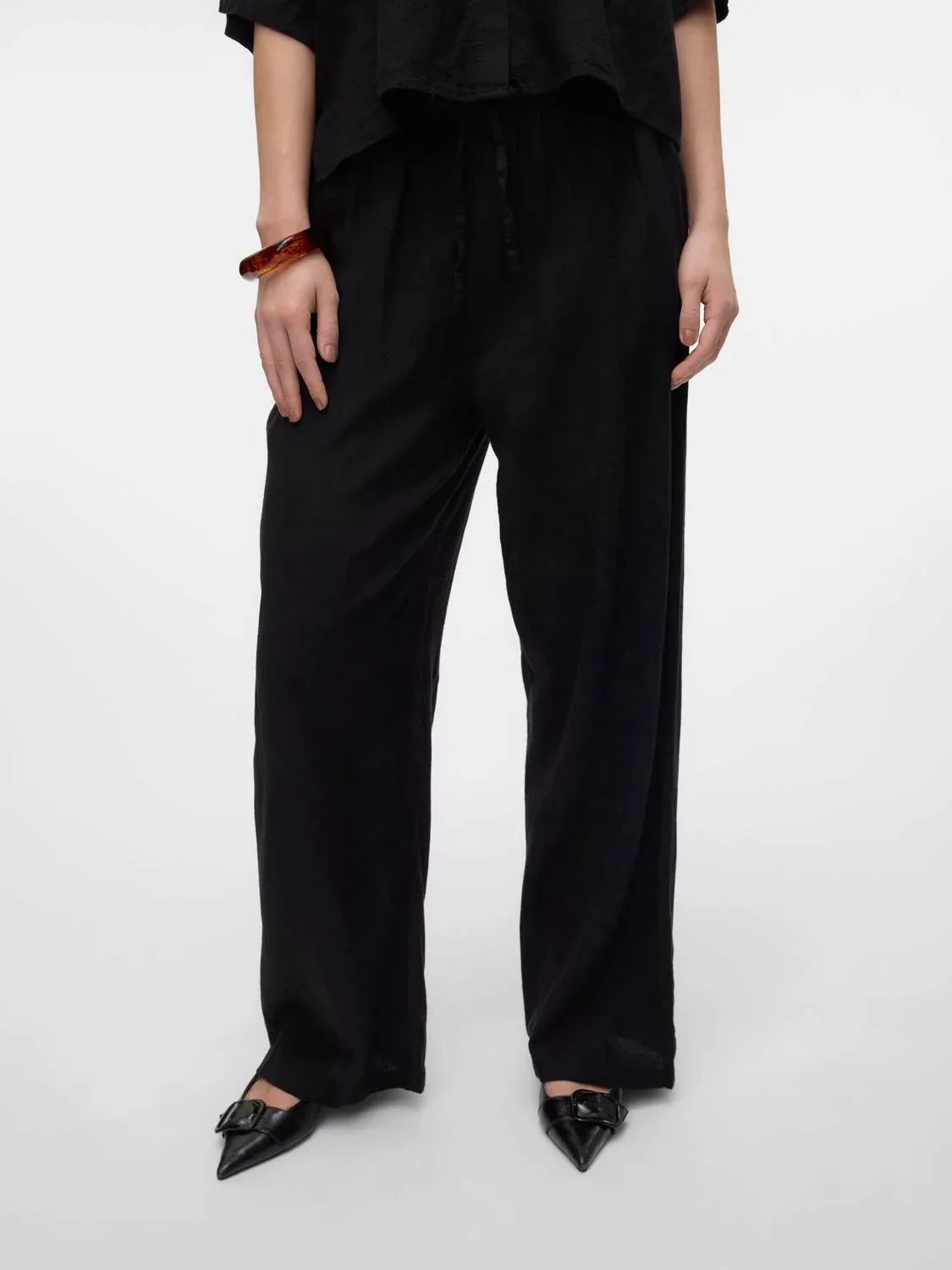 Vero Moda Leinenhose LINN (8-tlg) Drapiert/gerafft günstig online kaufen