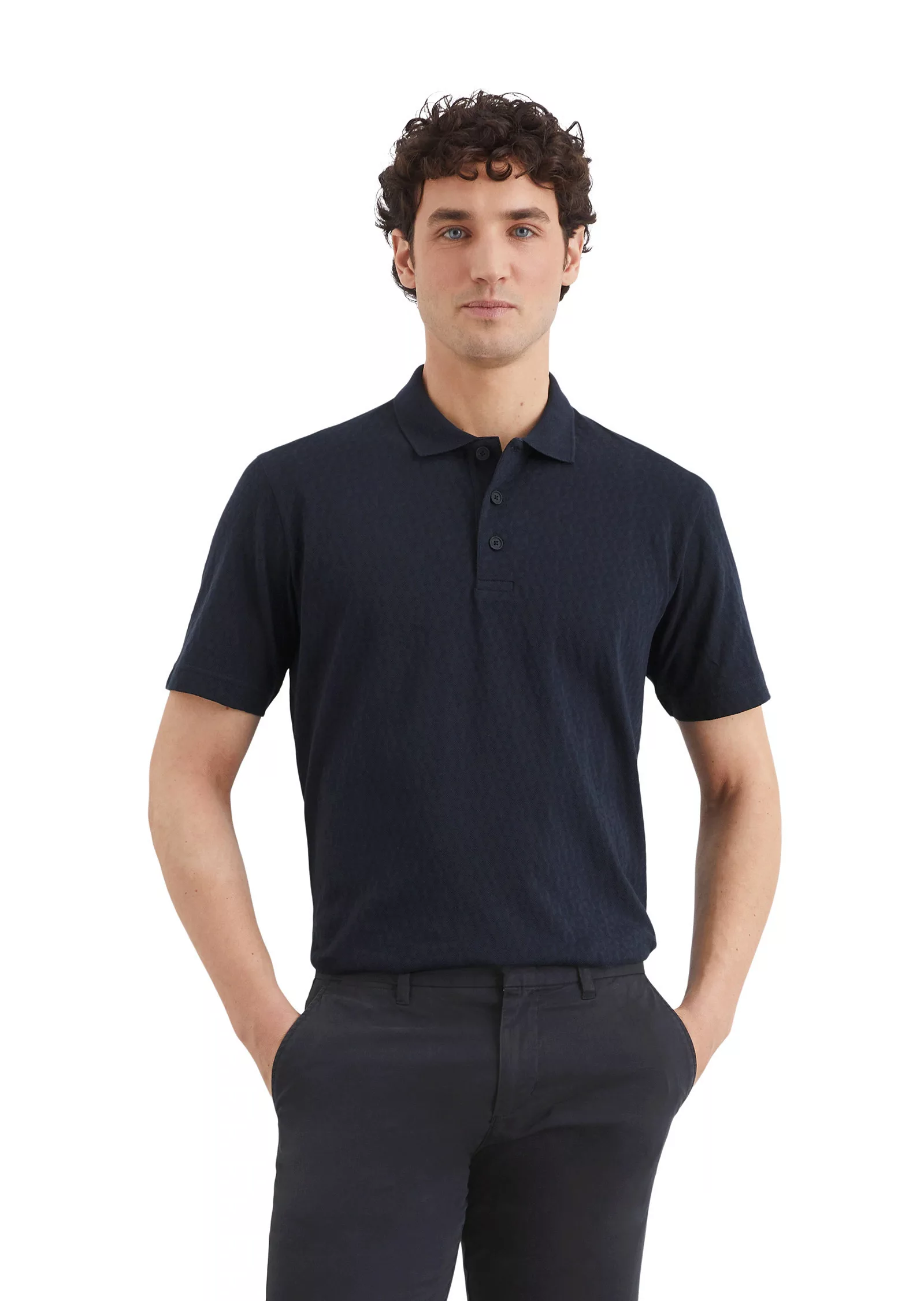 Marc OPolo Poloshirt "mit Dreiecks-Struktur" günstig online kaufen