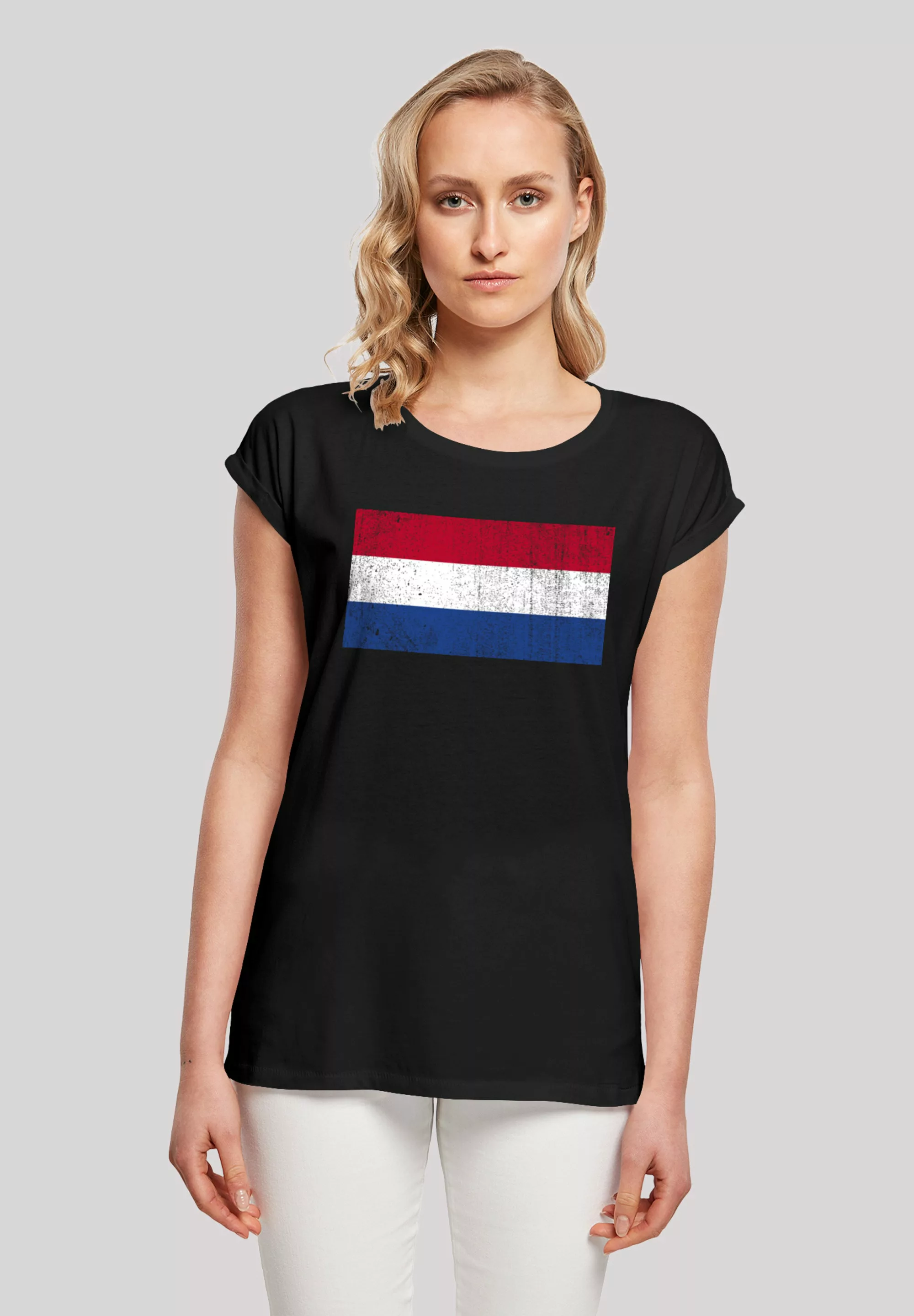 F4NT4STIC T-Shirt "Netherlands NIederlande Holland Flagge distressed", Prin günstig online kaufen