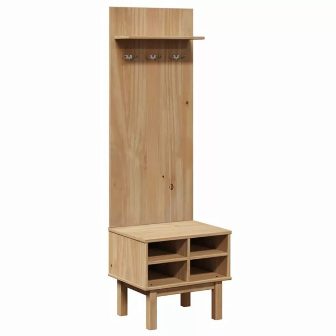 vidaXL Kleiderschrank Flurgarderobe OTTA 50x40x160 cm Massivholz Kiefer günstig online kaufen