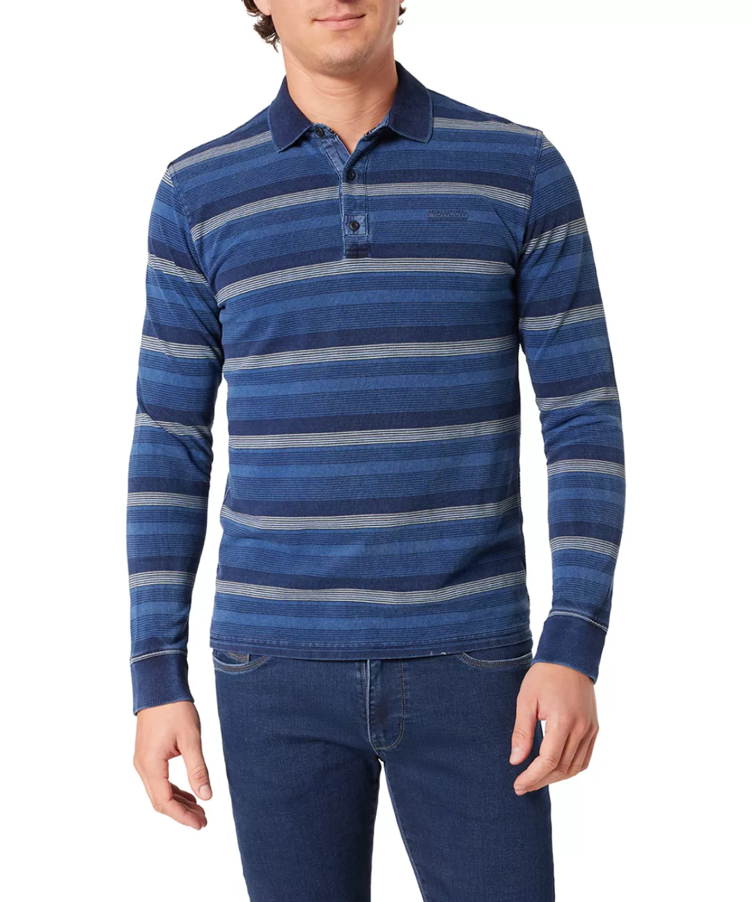 Pioneer Authentic Jeans Langarm-Poloshirt, mit Streifenmuster günstig online kaufen