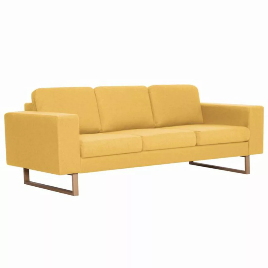 vidaXL Sofa 3-Sitzer-Sofa Stoff Gelb Couch günstig online kaufen