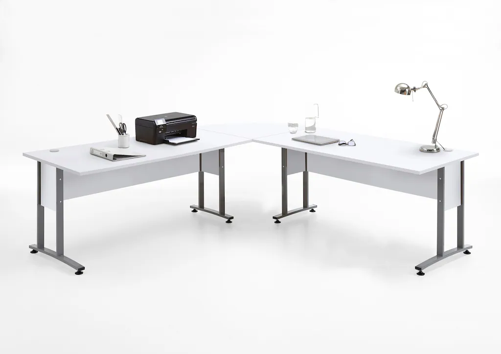FMD Eckschreibtisch "Calvi", frei stellbar, XL-Arbeitsplatz, in 3 Größen - günstig online kaufen