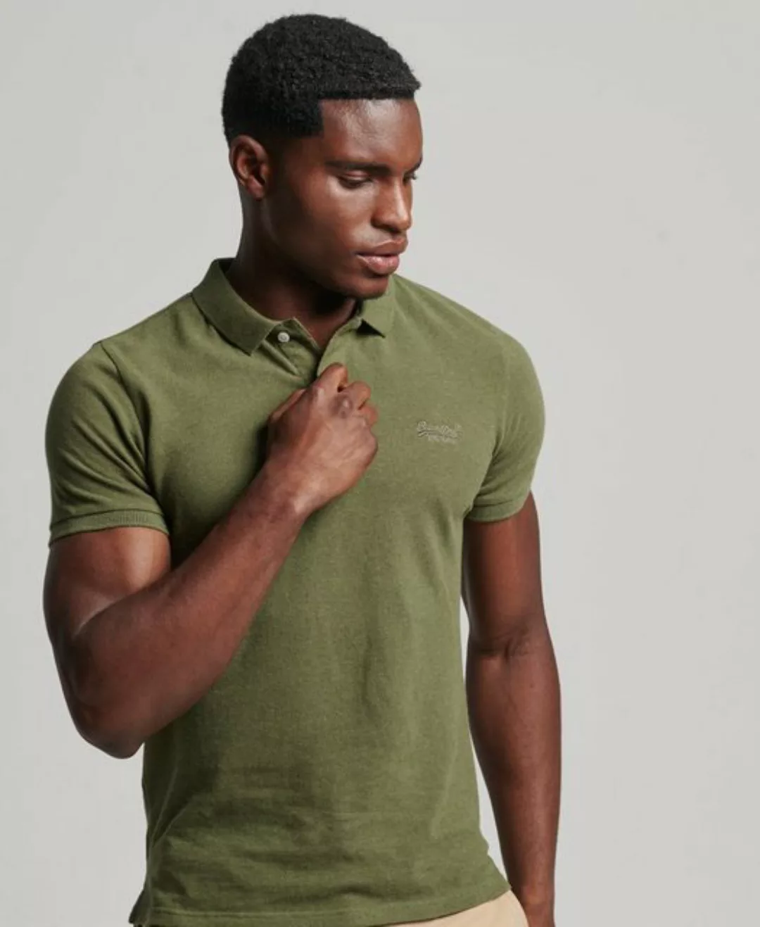 Superdry Poloshirt CLASSIC PIQUE POLO Thrift Olive Marl günstig online kaufen