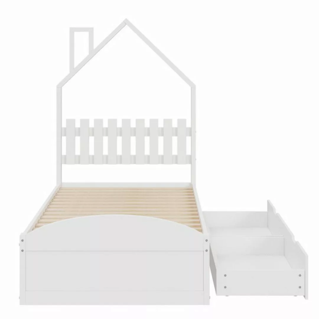 IDEASY Einzelbett Holzbett,Plattformbett 90*200 cm, Kinderbett, einzeln, we günstig online kaufen