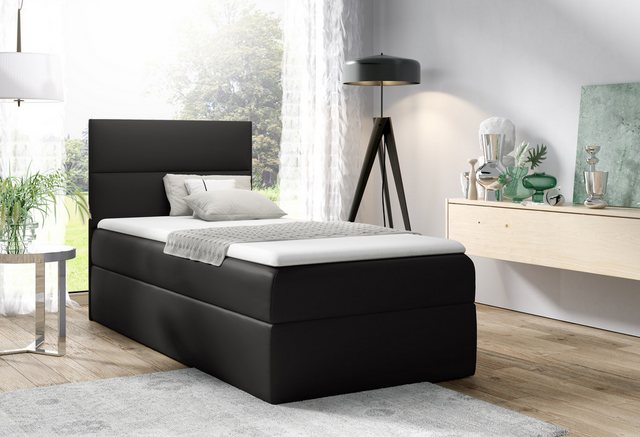 Schlaffabrik Boxspringbett MINI 1 (Madryt 980), inkl. Matratze, Topper, Sta günstig online kaufen