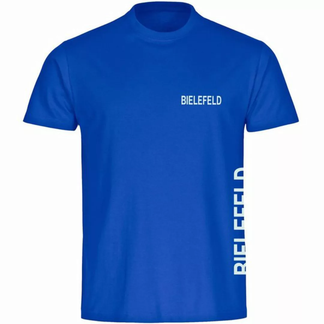 multifanshop T-Shirt Herren Bielefeld - Brust & Seite - Männer günstig online kaufen