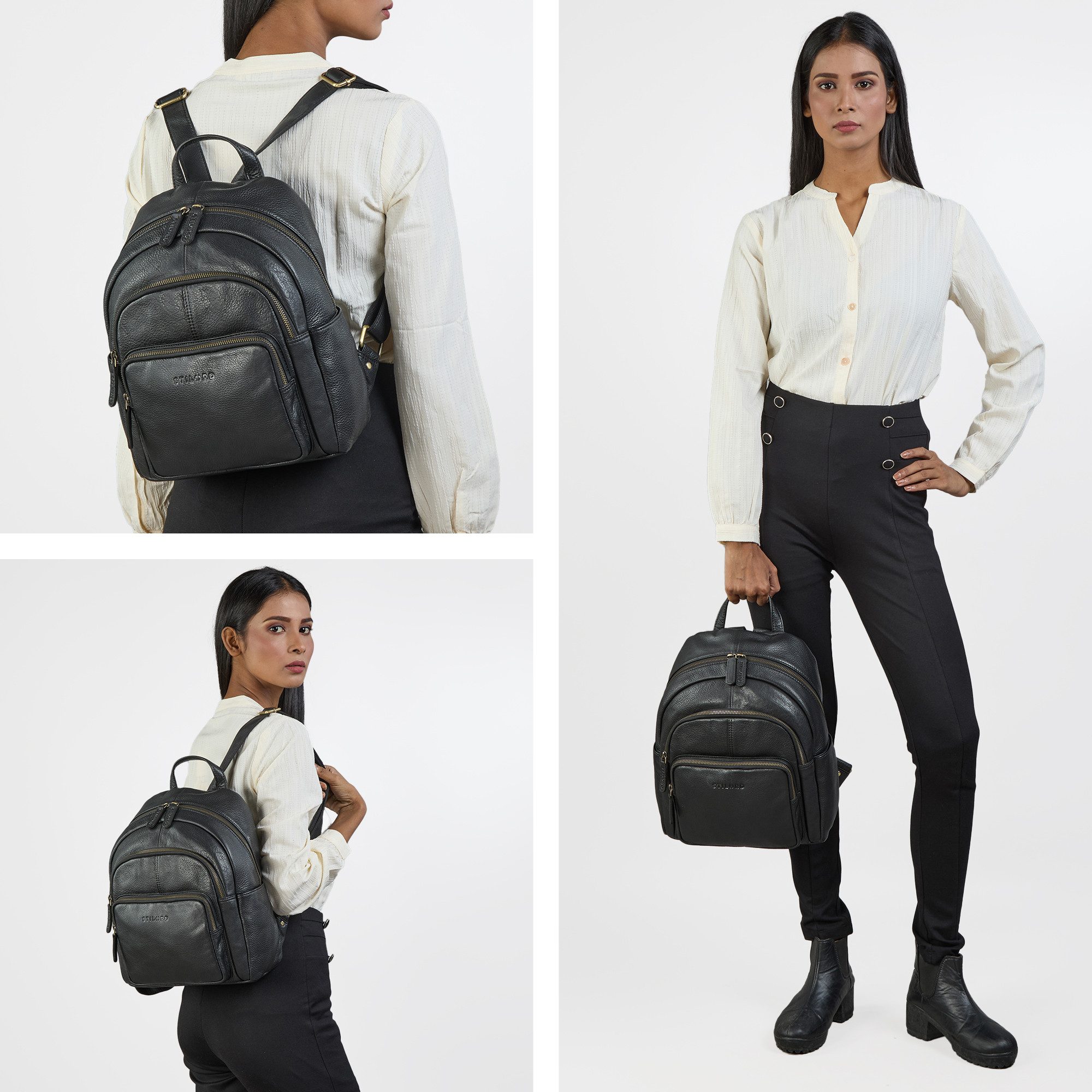 STILORD Cityrucksack "Bea" Lederrucksack Damen Echtleder günstig online kaufen