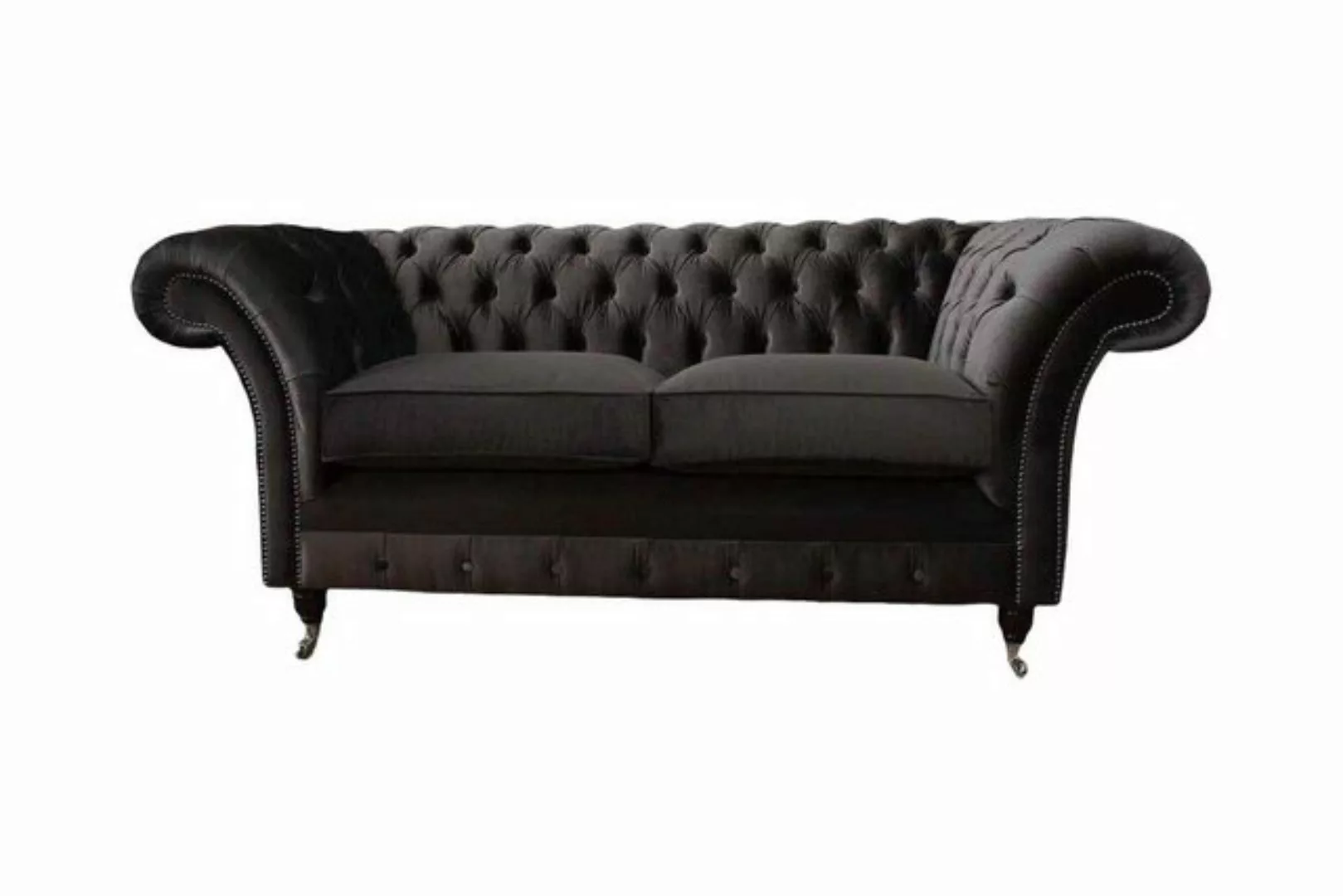 JVmoebel Sofa Chesterfield Textil Sofa 2 Sitzer Polster Design Luxus Couch, günstig online kaufen