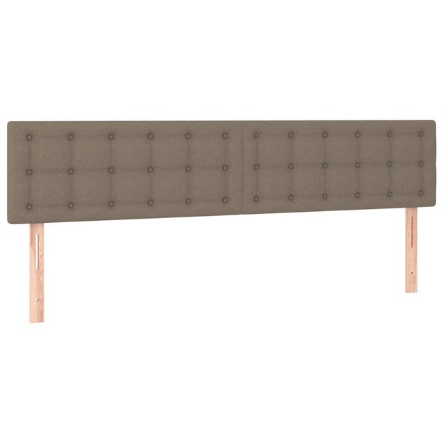 vidaXL Bett, Kopfteile 2 Stk. Taupe 100x5x78/88 cm Stoff günstig online kaufen