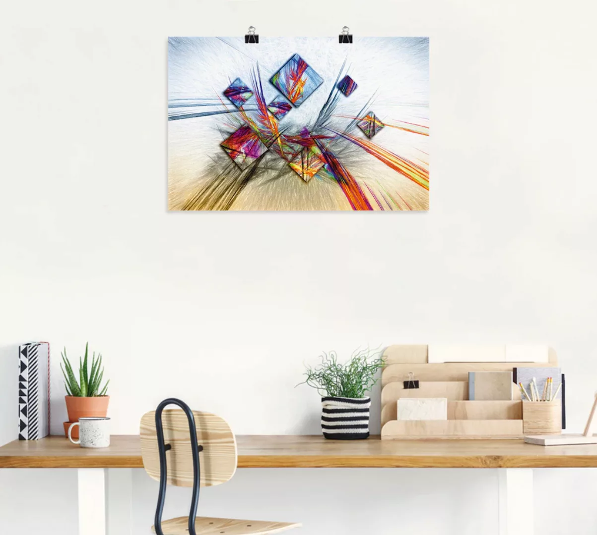 Artland Wandbild »Digitale abstrakte Malerei«, Muster, (1 St.) günstig online kaufen
