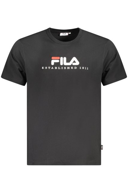 Fila T-Shirt Herren Rundhals T-Shirt Schwarz aus Bio-Baumwolle günstig online kaufen