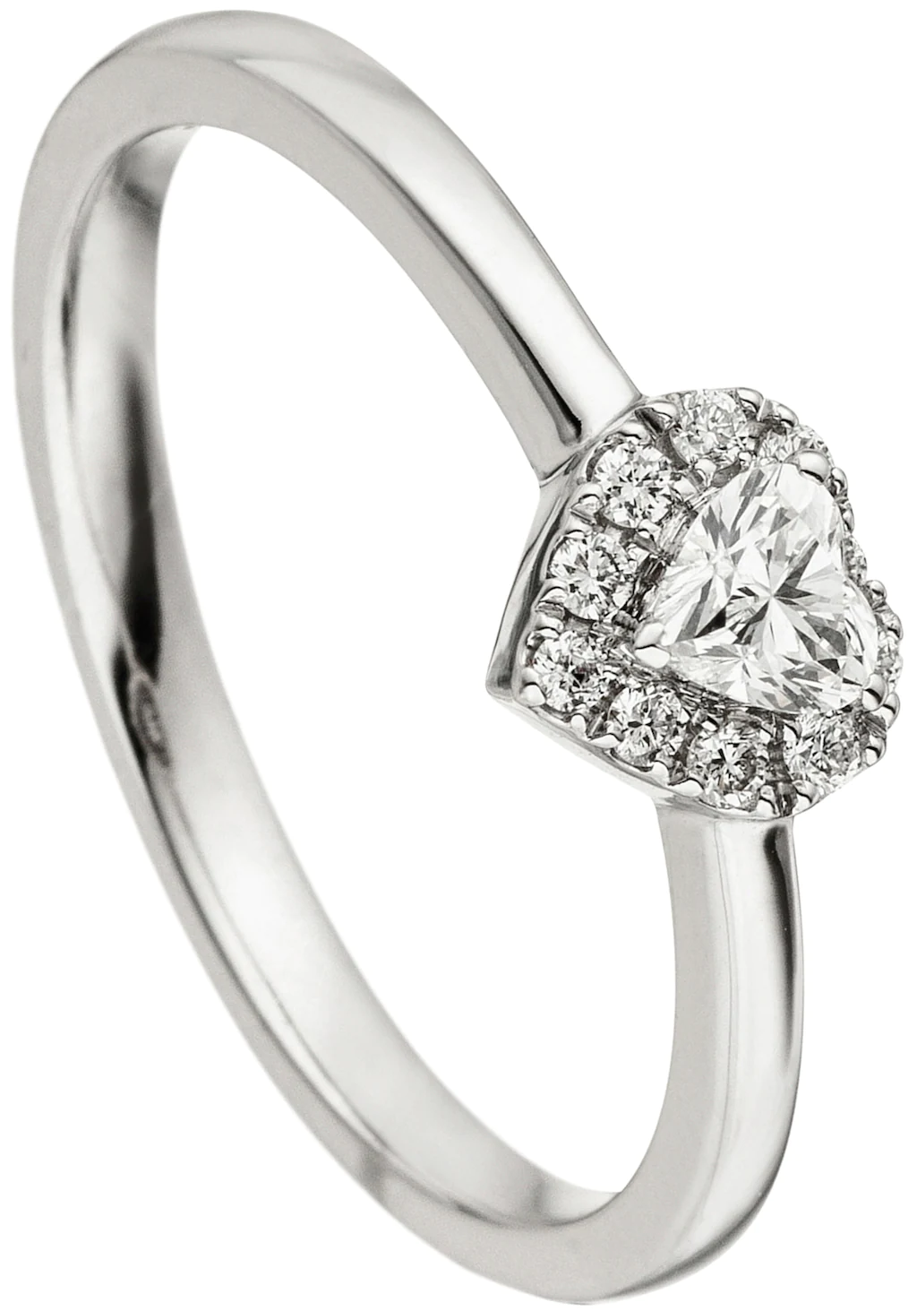 JOBO Diamantring "Herz-Ring mit 10 Diamanten", 585 Weißgold günstig online kaufen