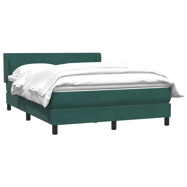 vidaXL Bett Boxspringbett mit Matratze Dunkelgrün 160x220 cm Samt günstig online kaufen