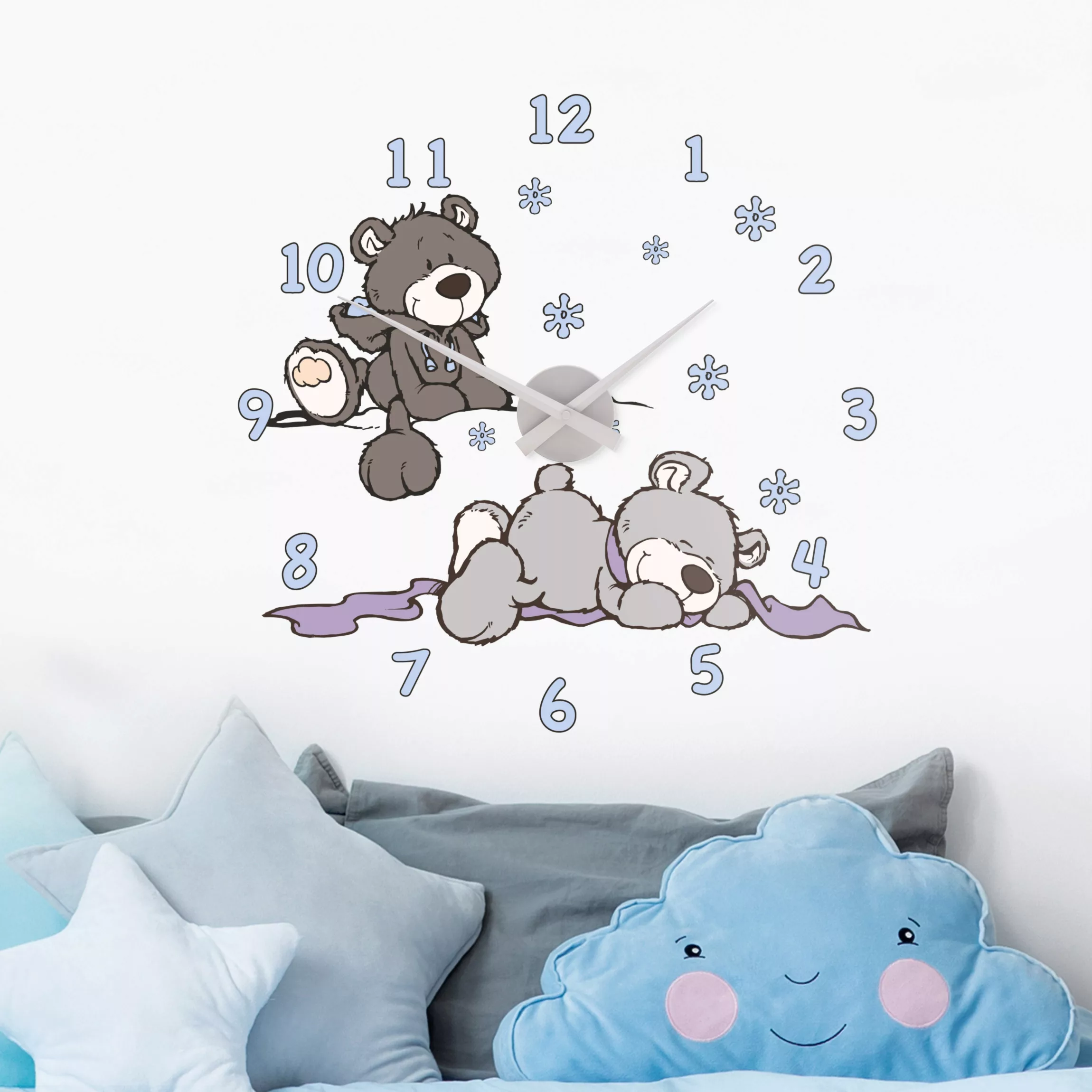 Wandtattoo Kinderzimmer NICI - Winter Bears Uhr günstig online kaufen