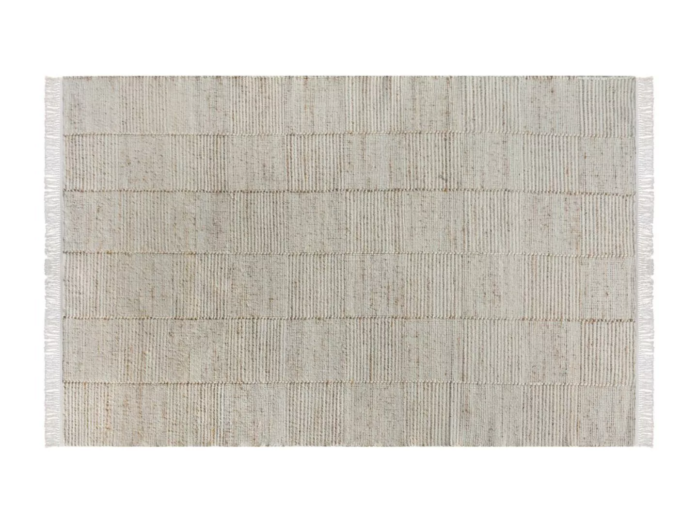 Teppich - Jute & Wolle - handgefertigt - 200 x 290 cm - 1200 g/m2 - Natur - günstig online kaufen