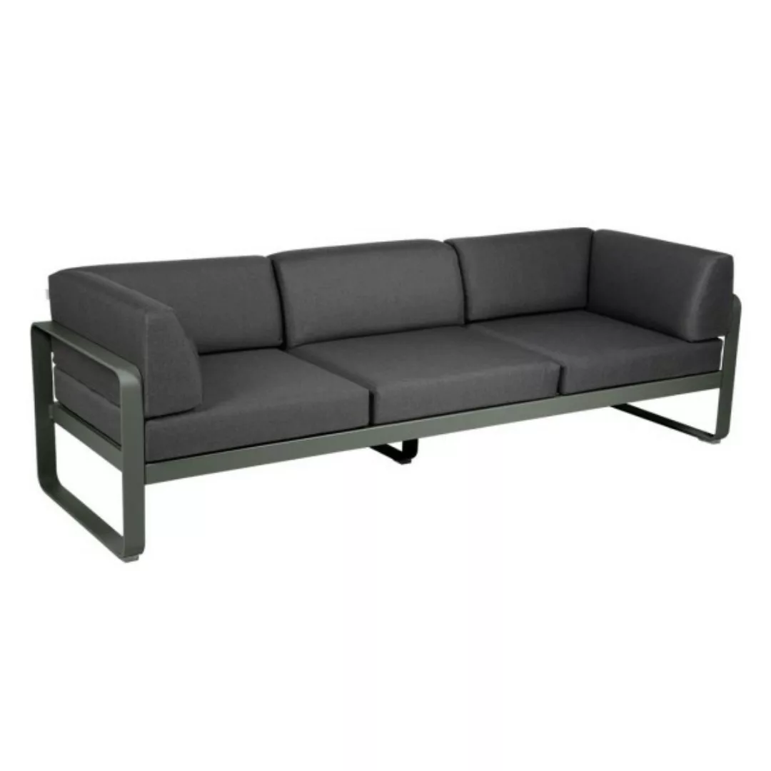 Bellevie 3-Sitzer Club Sofa Outdoor 48 Rosmarin A3 Graphitgrau günstig online kaufen