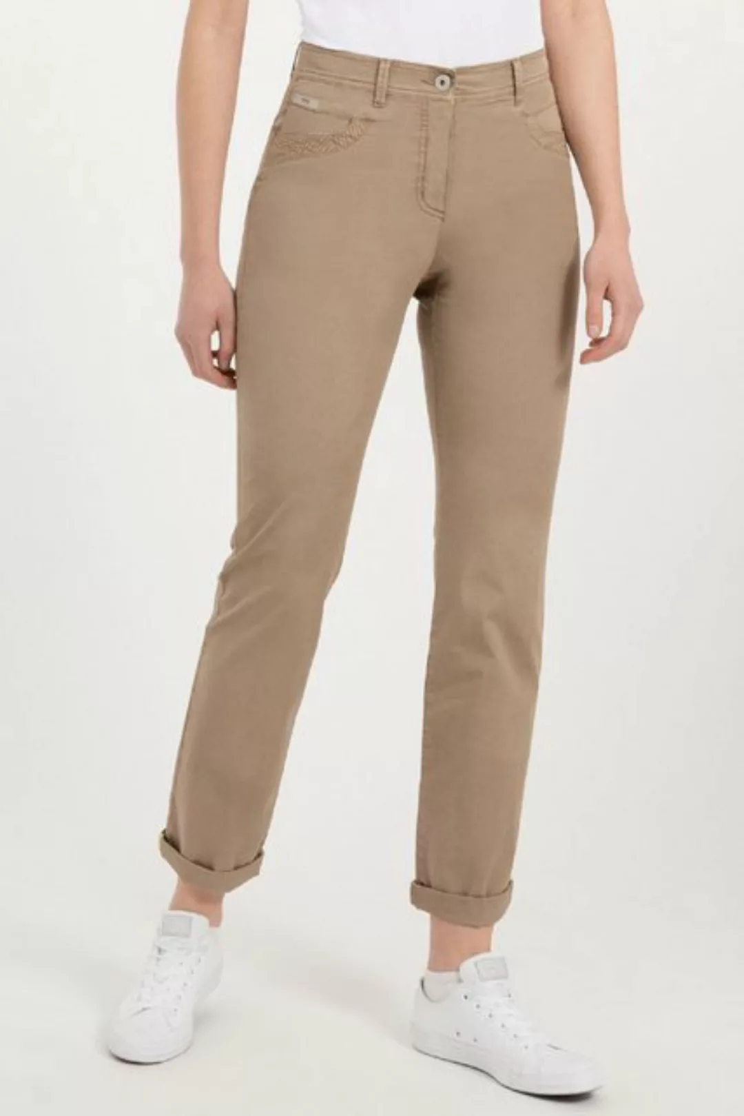 Recover Pants Stoffhose "COLETTE", mit tonig bestickten Taschenblenden günstig online kaufen