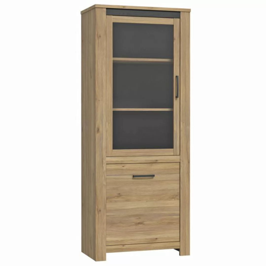 expendio Vitrine Cayden 1 Mauvella Oak Nb. / Cabezone Oak Nb. 77x192x42 cm günstig online kaufen