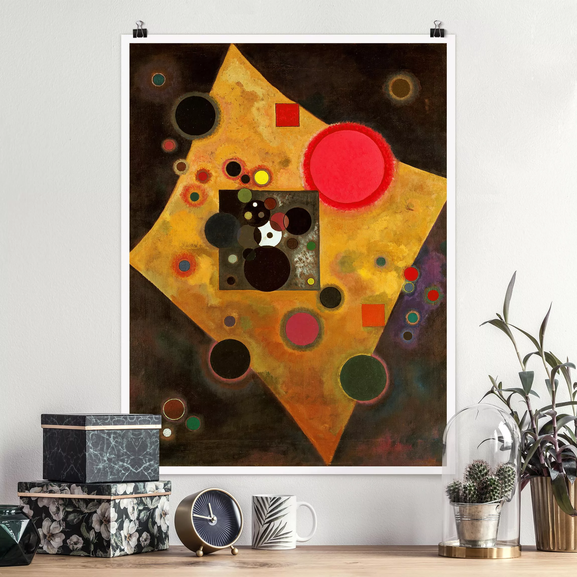 Poster Kunstdruck - Hochformat Wassily Kandinsky - Akzent in rosa günstig online kaufen