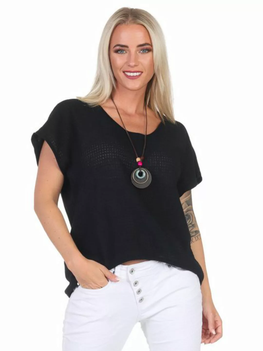 Mississhop Kurzarmshirt Modebewusst & Komfortabel: 100 % Baumwoll-Shirt mit günstig online kaufen