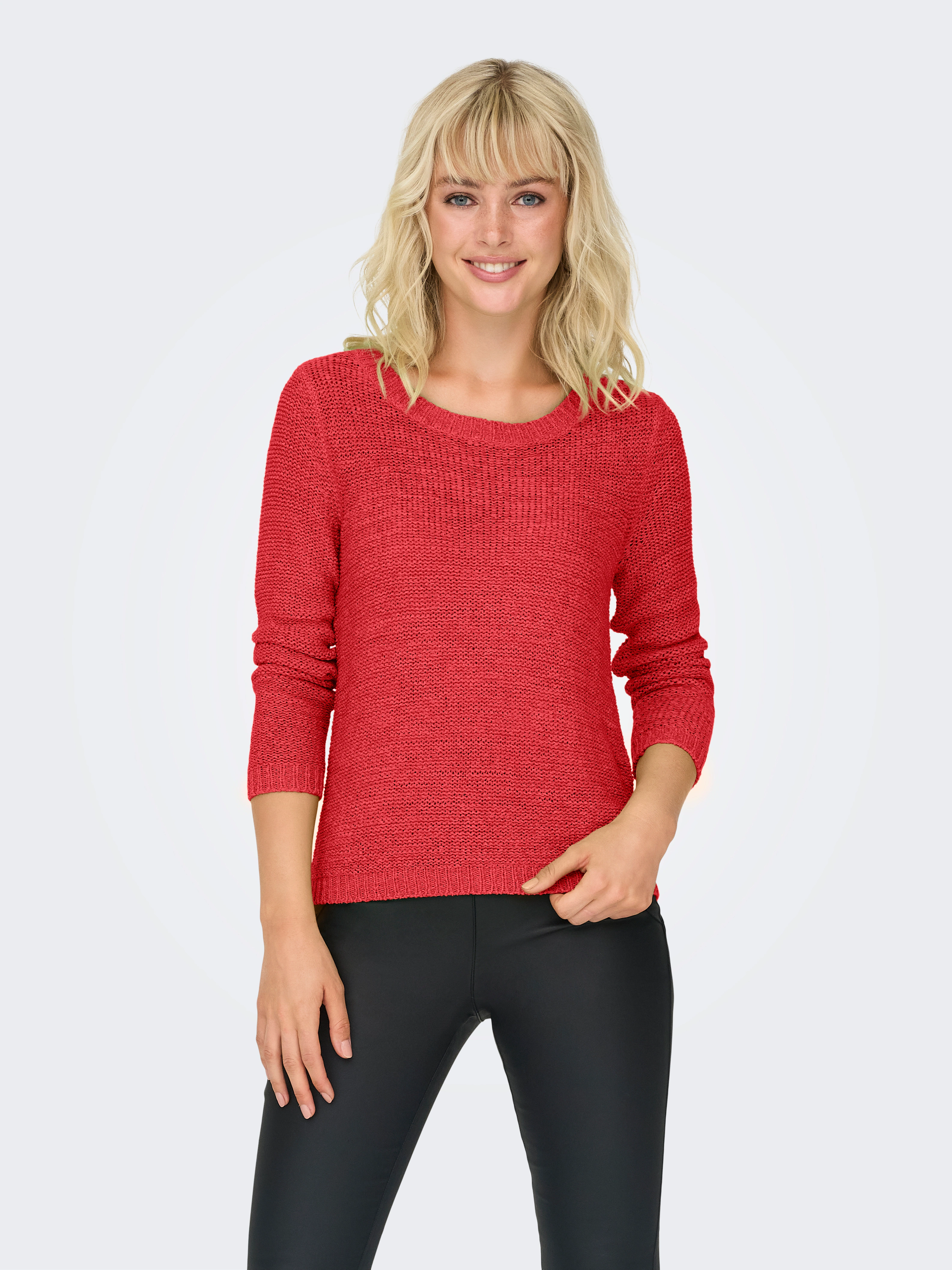 ONLY Strickpullover Einfarbiger Basic Strickpullover ONLGEENA 4251 in Coral günstig online kaufen