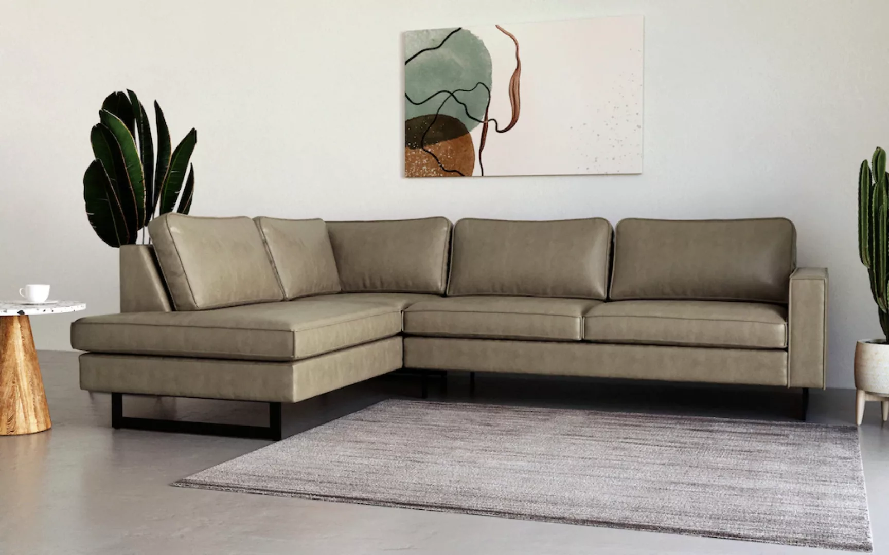 Places of Style Ecksofa "Pinto, 290 cm, Ottomane links / rechts", Cord, Fei günstig online kaufen