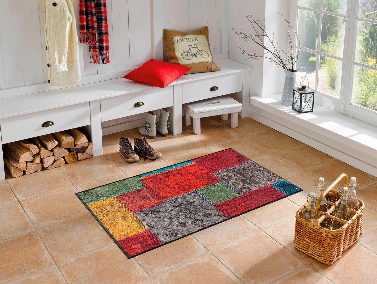 wash+dry by Kleen-Tex Läufer »Rustic«, rechteckig, 9 mm Höhe, Teppich, Schm günstig online kaufen