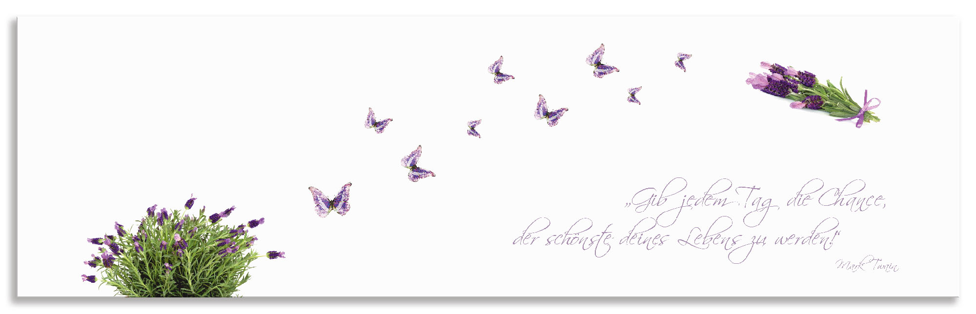 Artland Küchenrückwand "Lila Schmetterlinge an Lavendel", (1 tlg.), Alu Spr günstig online kaufen