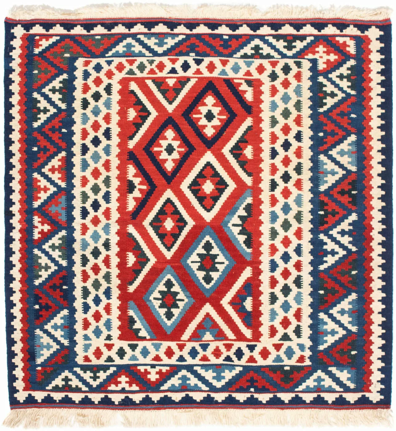 morgenland Wollteppich »Kelim - Oriental quadratisch - 104 x 102 cm - dunke günstig online kaufen