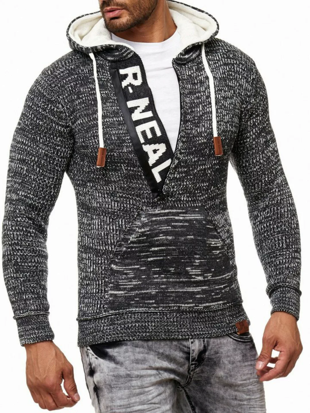 Rusty Neal Kapuzensweatshirt mit stylischem Ausschnitt günstig online kaufen