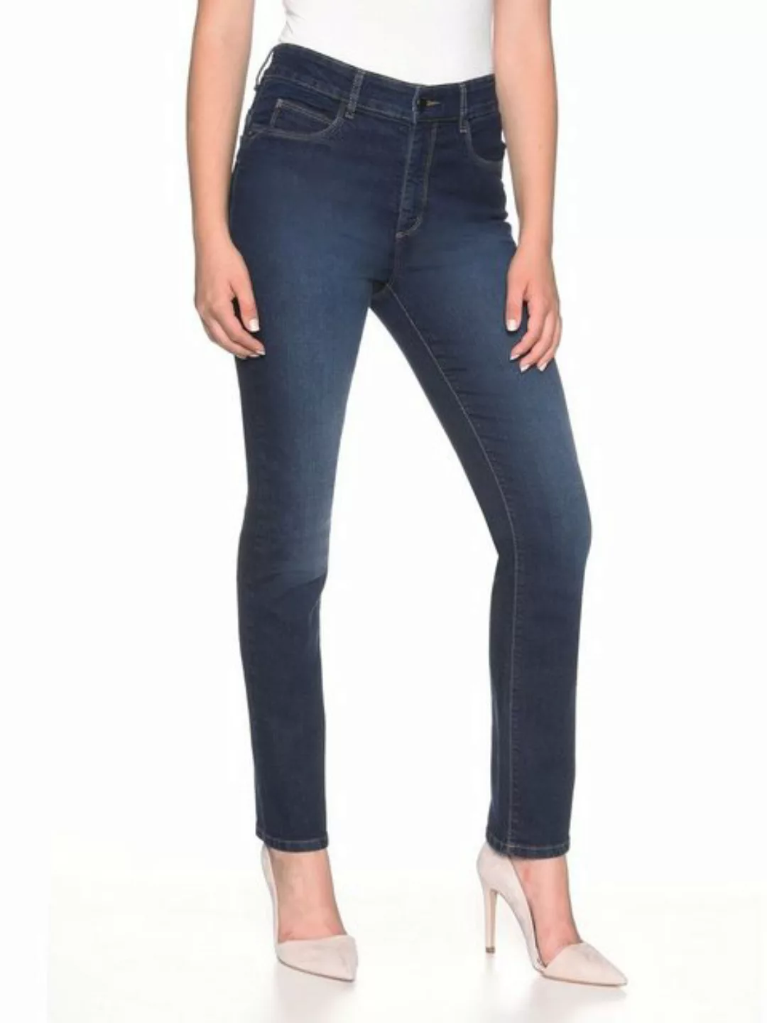 STOOKER WOMEN Slim-fit-Jeans Milano Damen Stretch Jeans - Medium blue - Mag günstig online kaufen