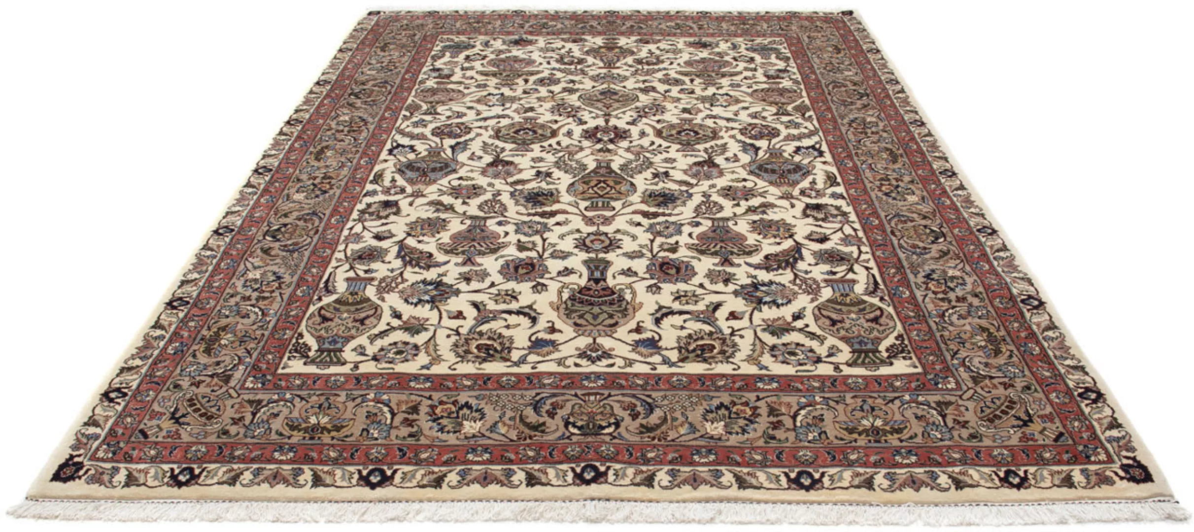 morgenland Wollteppich »Kaschmar Blumenmuster Beige 295 x 201 cm«, rechteck günstig online kaufen