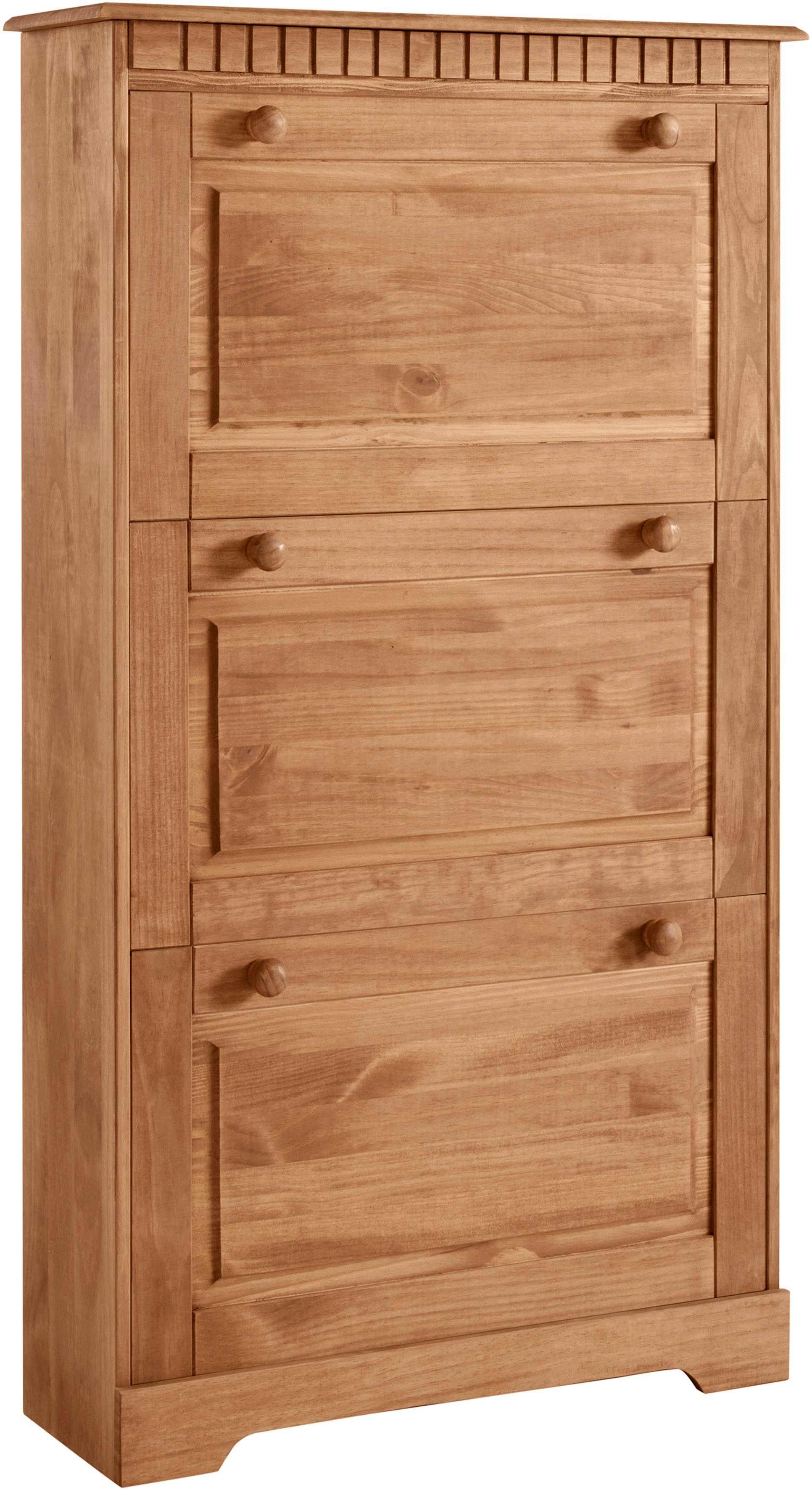 Home affaire Schuhschrank "Lisa", mit 3 Klappen, Höhe 134 cm, Breite 75 cm günstig online kaufen