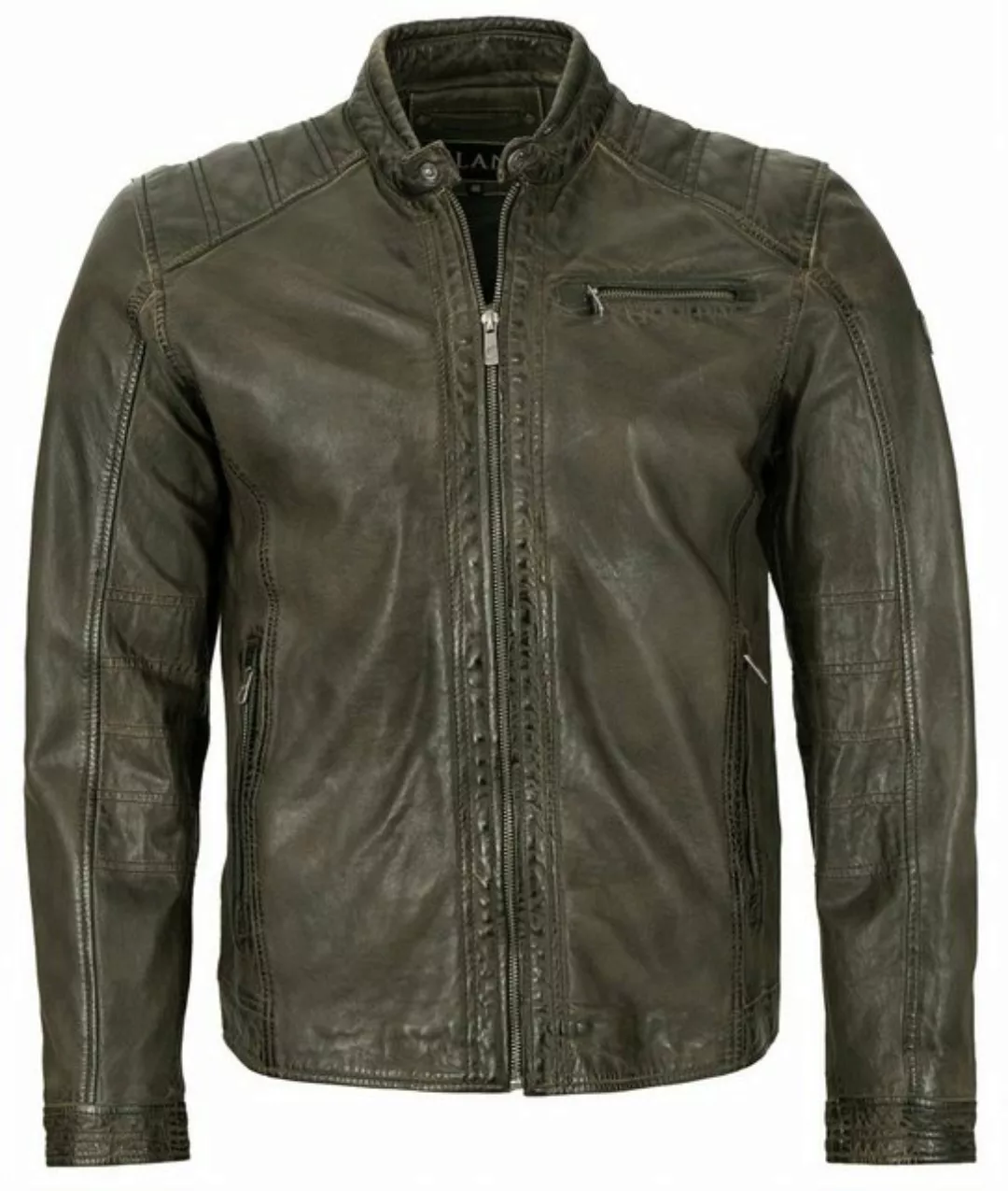 Jilani Lederjacke Riga-6 Jilani - Herren Lederjacke Lammnappa khaki-braun günstig online kaufen