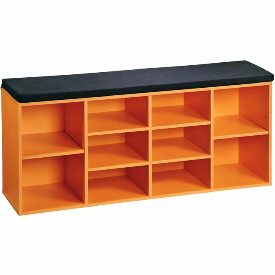 Kesper Schuhschrank Schuhschrank mit Sitzkissen, orange, FSC günstig online kaufen