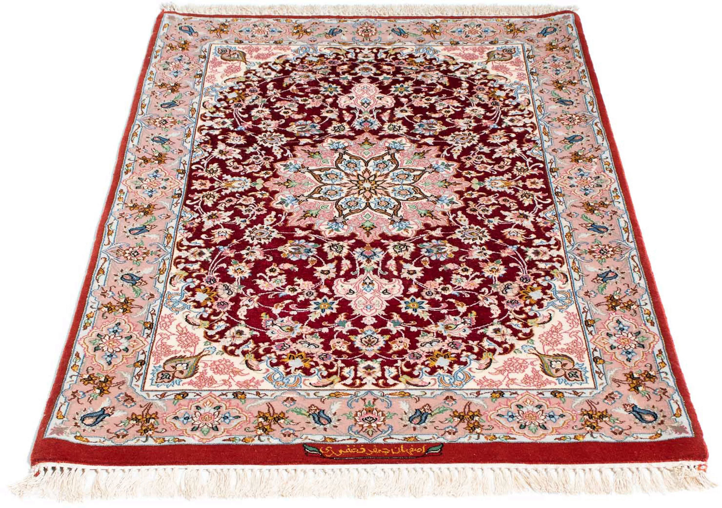 morgenland Orientteppich »Perser - Isfahan - Premium - 123 x 83 cm - rot«, günstig online kaufen