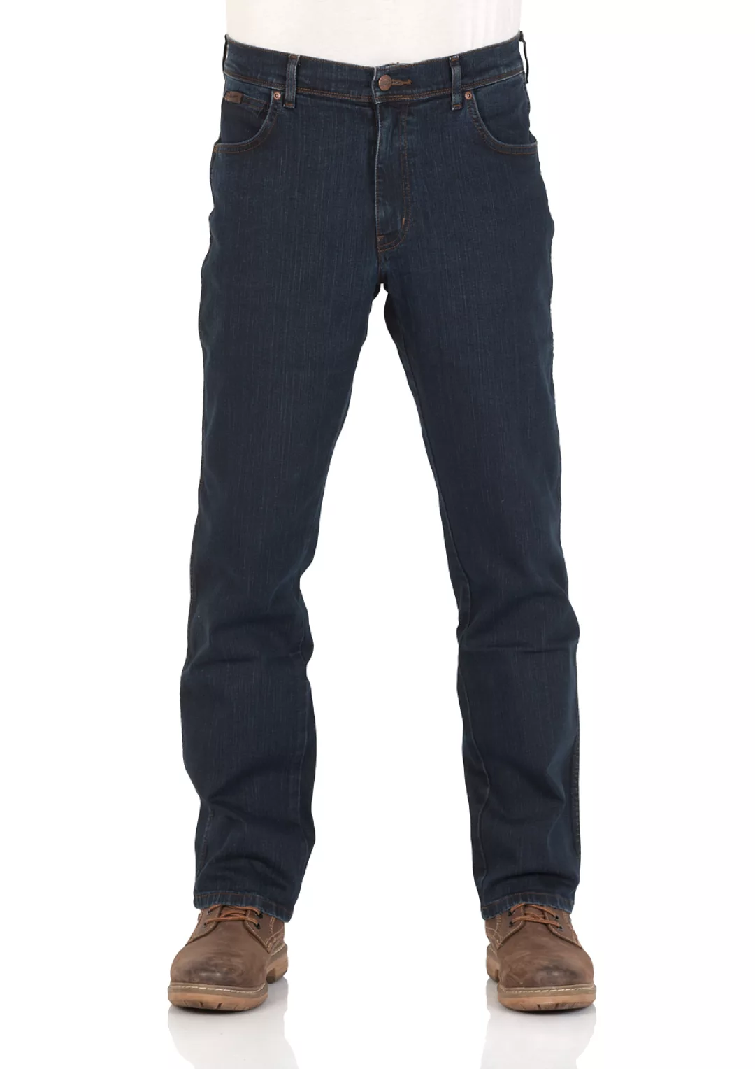 Wrangler Texas Stretch Herren Jeans - Regular Fit - Blue Black - Black Over günstig online kaufen