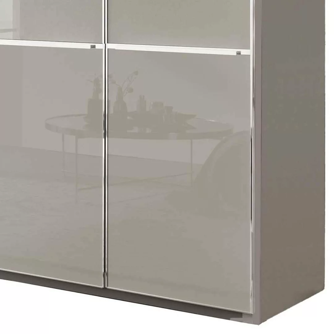 Schlafzimmerschrank Kleiderschrank - Front glasbeschichtet 296 cm breit günstig online kaufen