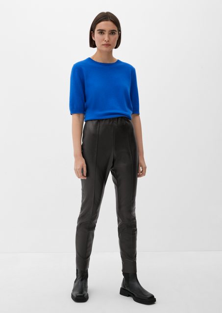 s.Oliver BLACK LABEL 7/8-Leggings Skinny: Leggings aus Lederimitat Biesen günstig online kaufen