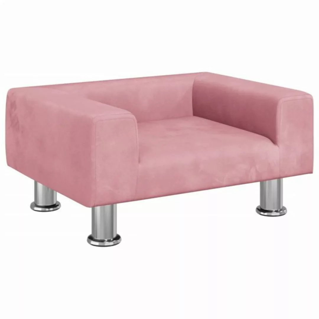 vidaXL Kindersofa Kindersofa Rosa 50x40x26,5 cm Samt Kindercouch Kindermöbe günstig online kaufen