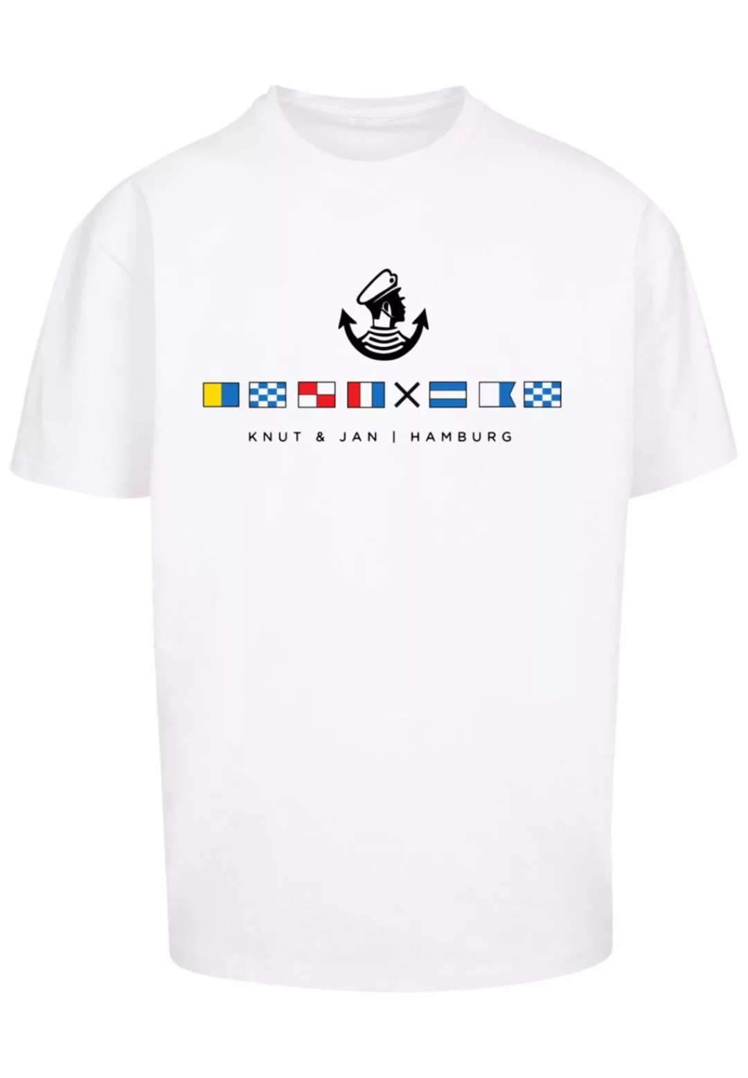 F4NT4STIC T-Shirt "Oversized T-Shirt Seglerfahnen Knut & Jan Hamburg", Prin günstig online kaufen