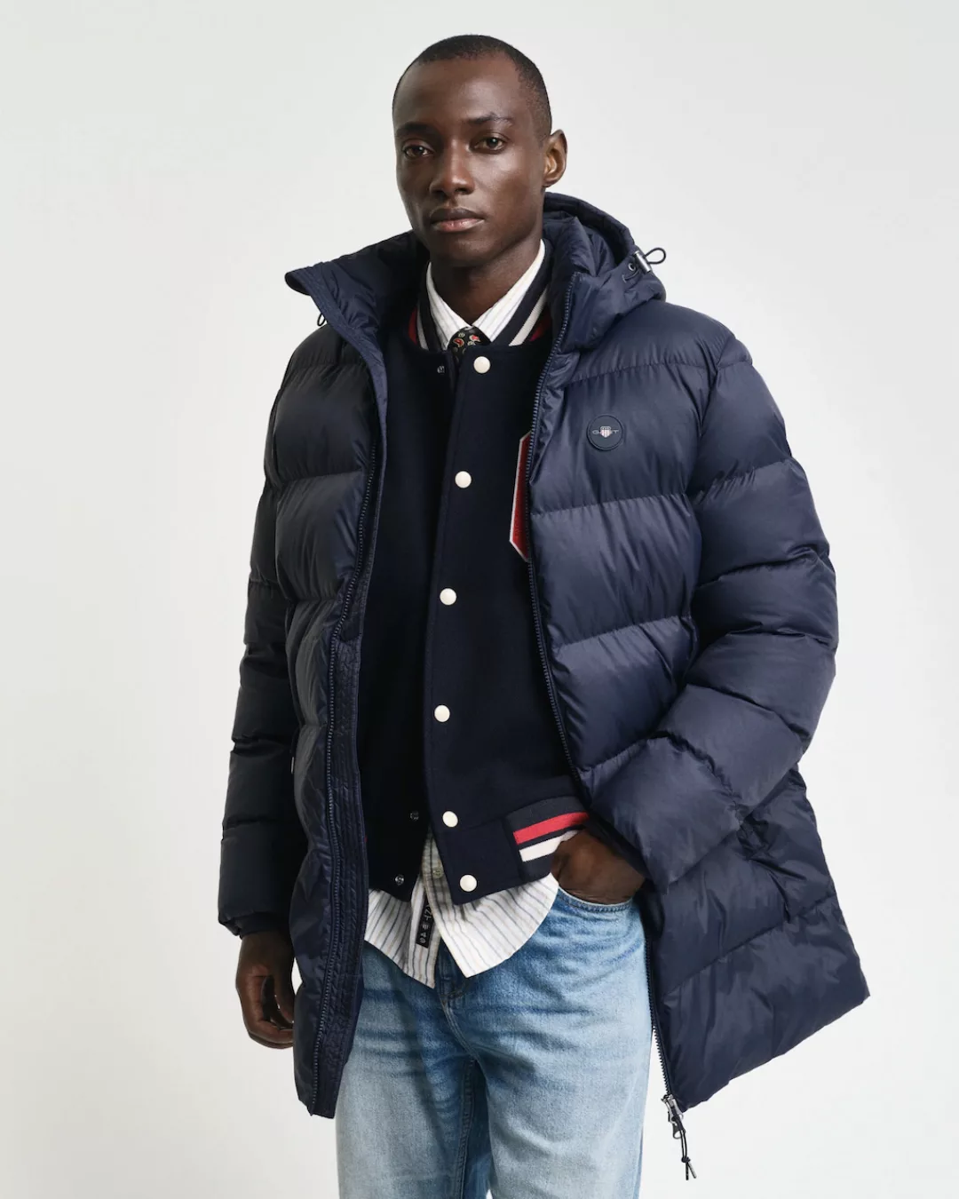 Gant Steppjacke "ACTIVE CLOUD MID LENGTH JACKET", mit Kapuze günstig online kaufen