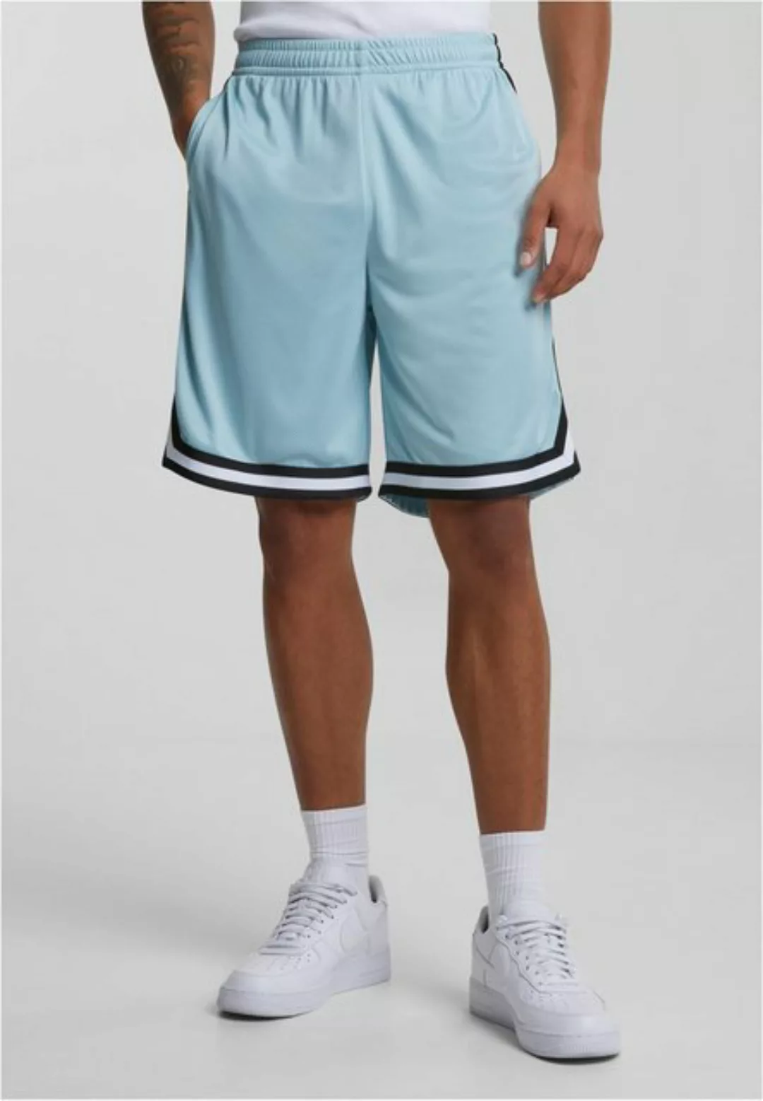 URBAN CLASSICS Shorts TB243 - Stripes Mesh Shorts oceanblue/black/white M günstig online kaufen