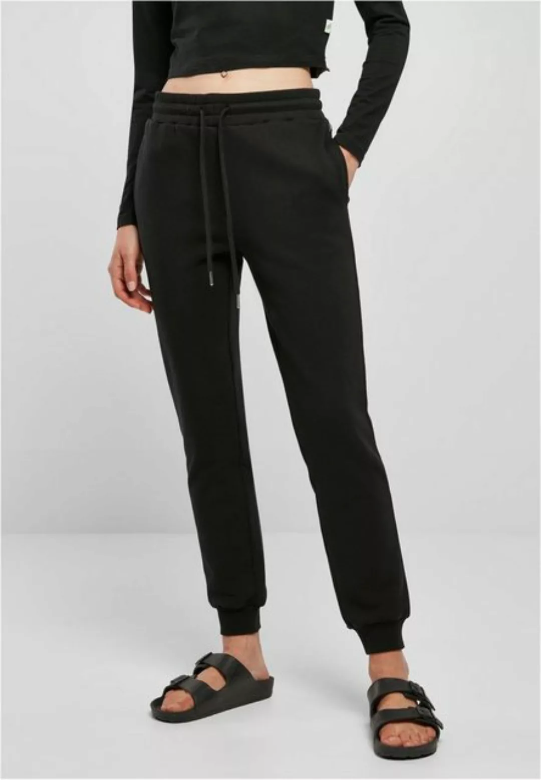 URBAN CLASSICS Stoffhose "Damen Ladies Organic Slim Sweat Pants", (1 tlg.) günstig online kaufen