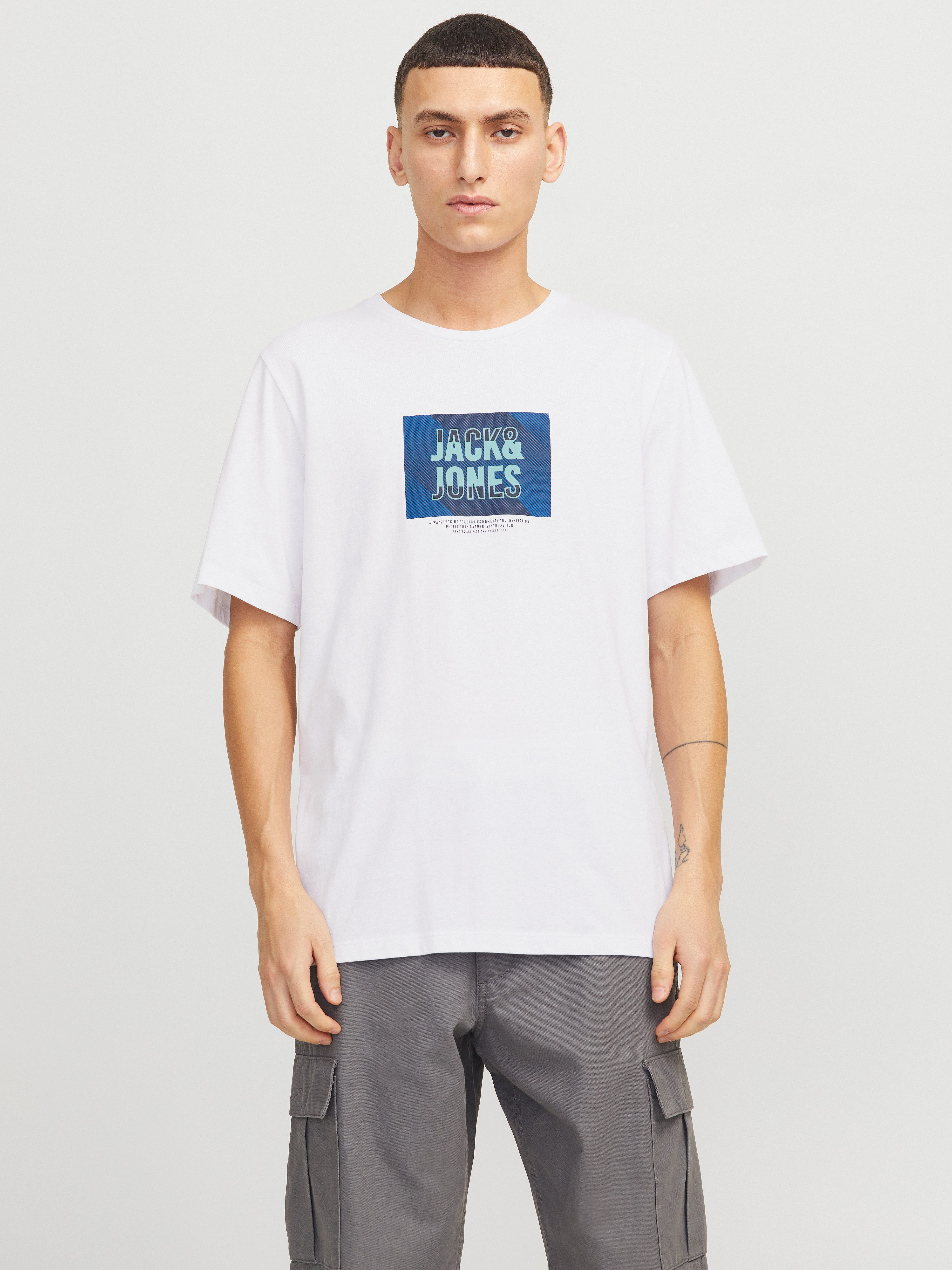Jack & Jones Print-Shirt "JJHUDSON – Print-Shirt mit Rundhals und Loose Fit günstig online kaufen