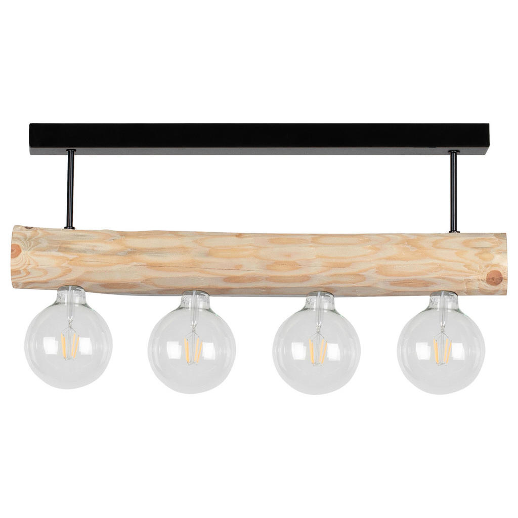 SPOT Light Deckenleuchte SP-6996404  Trabo Simple kiefer schwarz Holz Metal günstig online kaufen